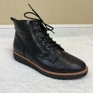 Naturalizer Women's Black Faux Leather Eeva Ankle Boot Size 9